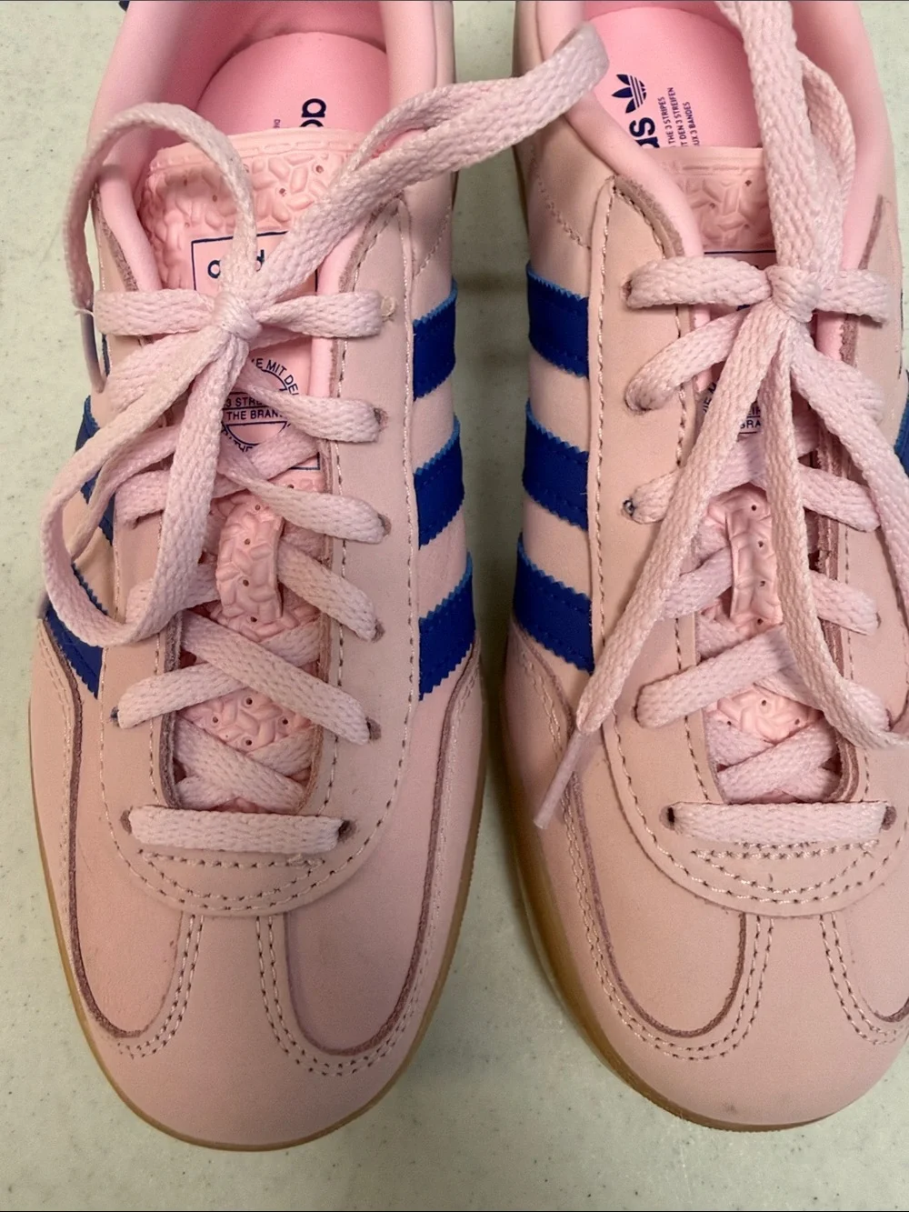 adidas Pink with Blue Stripes Women's Sneakers